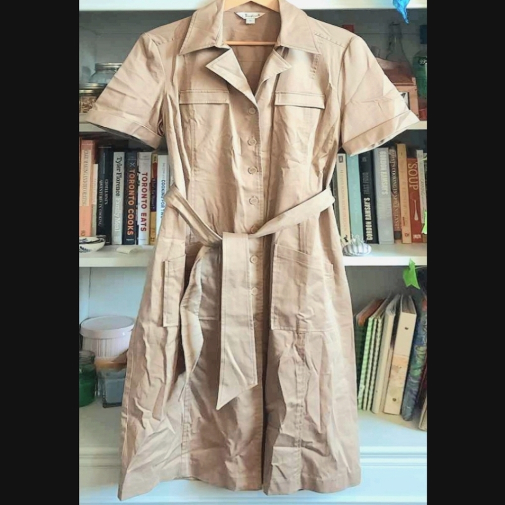 New Retro "JESSICA" Brown Shirt Dress